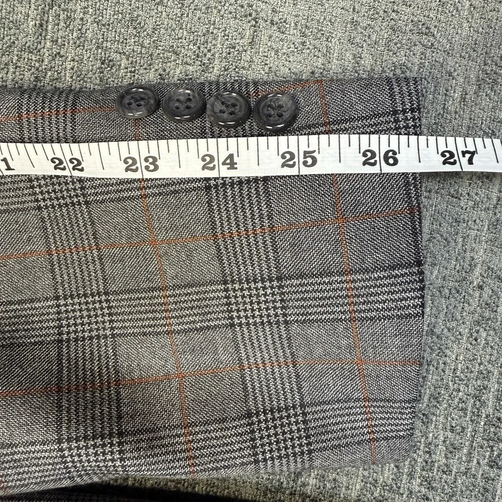 Todd‎ Snyder Sport Coat Blazer Men's 42L Gray Mayfair Fit Plaid Wool Italy